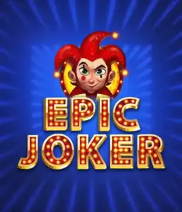 Experience the colorful world of the Epic Joker game by Relax Gaming, showcasing a mischievous joker with a vivid hairstyle amid a dazzling blue background. This image captures the joy and humor of classic slots, perfect for fans of classic casino aesthetics, delivering a captivating gaming experience.