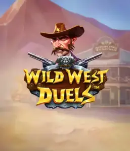  Dive into the daring world of "Wild West Duels" by Pragmatic Play, featuring a gritty gunslinger ready for a showdown. The image features a resolute cowboy with crossed pistols, set against a desert backdrop. His intense eyes and detailed attire embody the spirit of the Old West. The game's title is clearly displayed in an ornate font, adding to the action-packed theme. 