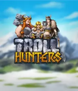 Immerse yourself in "Troll Hunters," where valiant Viking warriors stand ready to take on their foes. The logo features a pair of Vikings, male and female, dressed for battle, set against a cold mountainous backdrop. They radiate bravery and might, reflecting the essence of the game's adventurous theme.